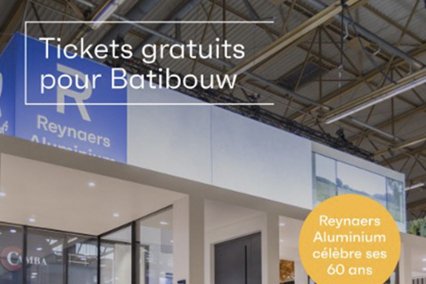 Célébrez les 60 ans de Reynaers Aluminium avec des tickets gratuits pour Batibouw !